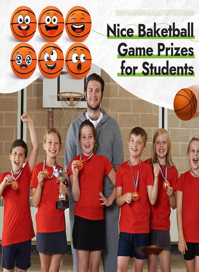 Arrowbash 24 Pcs Mini Face Basketball Stress Balls for Boys Girls Face Fidget Toys Bulk Foam Balls for Stress and Anxiety Relief Balls for Party Favors Birthday Gift Decoration - Image 3
